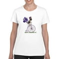 thumbnail image 1 of French Bulldog On A Unicycle T-Shirt Women -Fab Funky Designs, Female 3X-Large, 1 of 4
