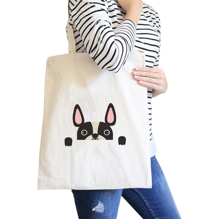 Canvas Tote Bag  Reusable Shopping Bag - Dog People Are Cool