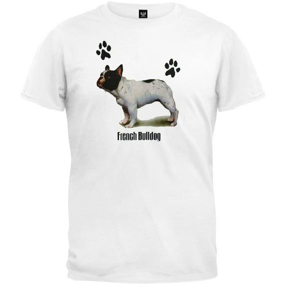 French Bulldog Profile White T-Shirt - Large