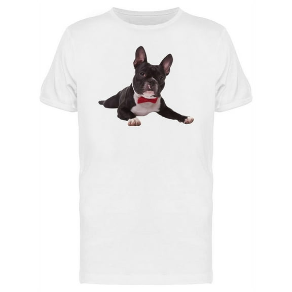 French Bulldog Puppy With Bow T-Shirt Men -Image by Shutterstock, Male Medium