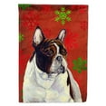 thumbnail image 1 of French Bulldog Red and Green Snowflakes Holiday Christmas Garden Flag, 1 of 2