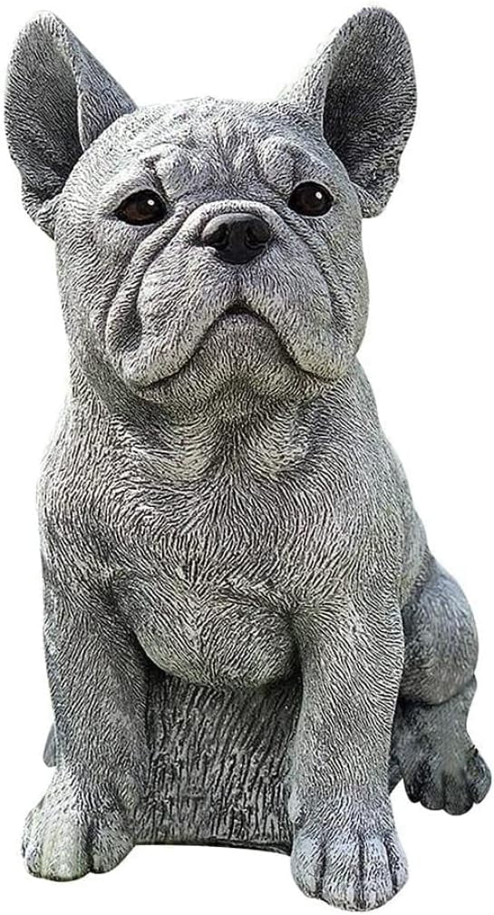 French Bulldog Resin Statue Garden Decor Indoor Outdoor Sculpture