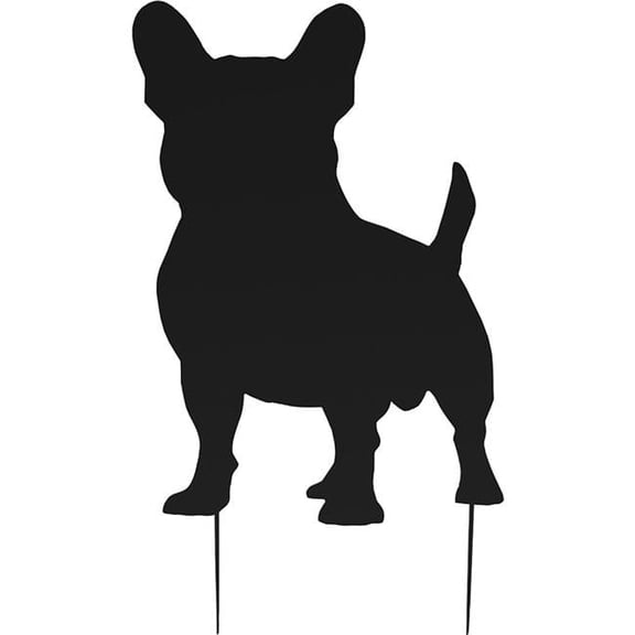 French Bulldog Shadow Yard Stake - 24 in. - Case of 4 - Durable Metal Design