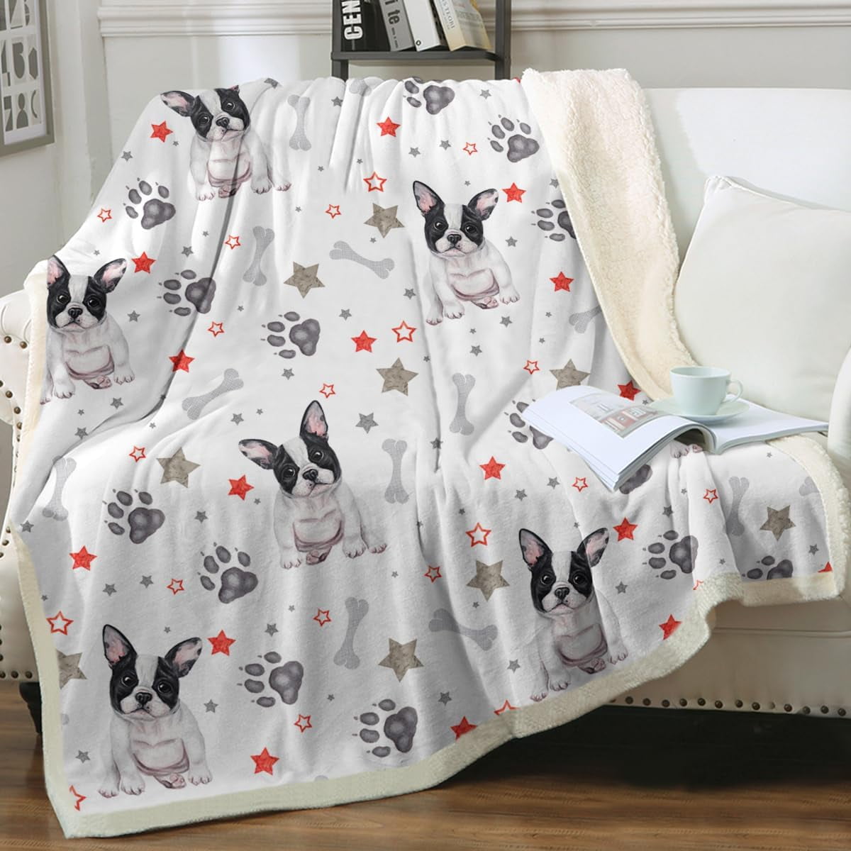 Red Hearts Dog Cat Print Plush Blanket Cute Puppy for Kids Adults 3D Animal Print Plush Blanket Gift for Pet Lovers Bull Terrier Throw 50 x 60 Inches Walmart