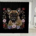 thumbnail image 1 of French Bulldog Shower Curtain for Kids Child,Puppy Bath Curtain Colorful Flowers Waterproof Shower Curtain 72" Wx84 L Rose Peonies Embroidery Bathroom Accessories,Pup Dog Lover Home Decor, 1 of 6