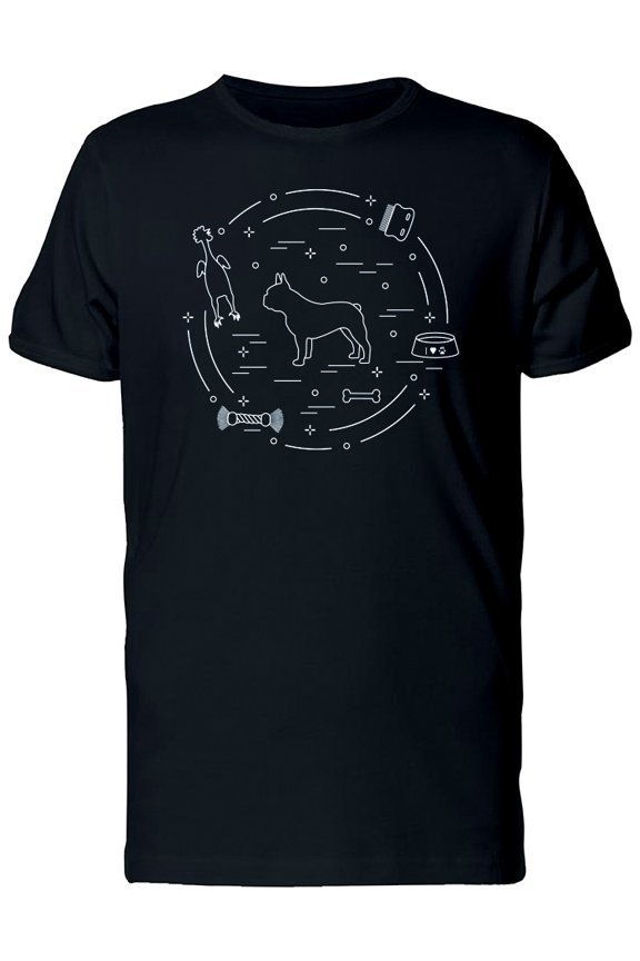 French Bulldog Silhouette T-Shirt Men -Image by Shutterstock, Male x-Large