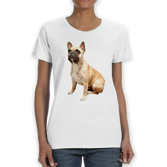 French Bulldog Sitting T-Shirt Women -SPIdeals Designs, Female 4X-Large