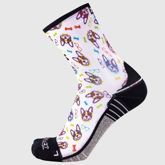 French Bulldog Socks (Mini-Crew) M / White