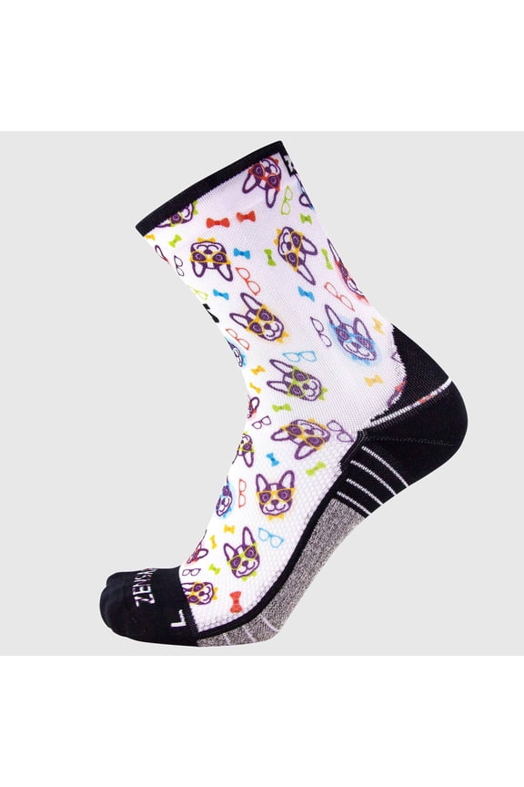 French Bulldog Socks (Mini-Crew) M / White