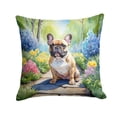 thumbnail image 1 of French Bulldog Spring Path Throw Pillow 18 in x 18 in, 1 of 5