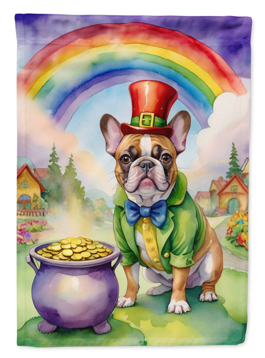French Bulldog St Patrick's Day Garden Flag 11.25 in x 15.5 in
