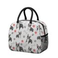 thumbnail image 1 of French Bulldog and Stars White Pattern Insulated Leakproof Lunch Box for Work, Lunch Bag for Women Men, Loncheras Para Mujer for Beach Travel Picnic Camping, 1 of 6