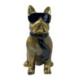 thumbnail image 1 of French Bulldog Statue, Resin Dog Statue Decoration, Modern Bulldog Figurines with Scarf Glasses, Home Decor Statue for Living Room, Bedroom, Coffee Table, 1 of 9