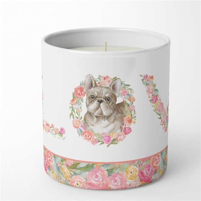 French Bulldog #1 LOVE 10 oz Decorative Soy Candle 3.25 in x 3.75 in