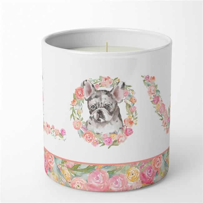 French Bulldog #3 LOVE 10 oz Decorative Soy Candle 3.25 in x 3.75 in