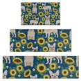 thumbnail image 1 of French Bulldog Sunflowers Floral Kitchen Rugs Sets Of 3,Kitchen Runner Rugs Non Skid Washable,Decorative Kitchen Floor Mats for Kitchen,Sink,Laundry,17"x30"+ 17"x47" + 17"x59", 1 of 6