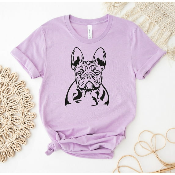 French Bulldog T-shirt Dog Mom Shirt Lover Gift Pet Top Cute Tee Frenchie Women's Pug Love