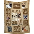 thumbnail image 1 of French Bulldog Throw Blanket Super Soft Flannel Blanket Home Decor,Plush Fuzzy Cozy Bed Quilt Blanket for Couch Bed Sofa All Season,40"x50"-Kids/Throw Size, 1 of 6
