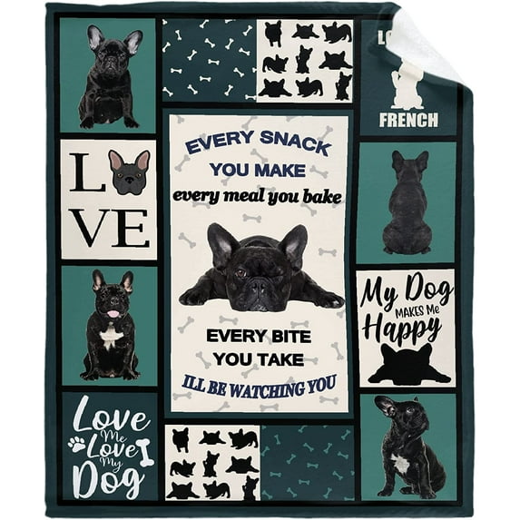 French Bulldog Throw Blanket - Super Soft Flannel Fleece Blanket for Gifts,Bedding Quilt Home Decor for Couch Sofa Bed All Season for Kids French Bulldog3 for Kids