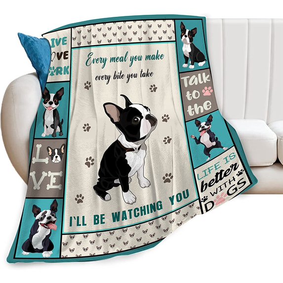 French Bulldog Throw Blanket Ultra Soft Cozy Plush Cute Funny Frenchie Dog Flannel Fleece Blankets Lightweight Fuzzy Warm Party Blanket Gifts for Bed Couch Sofa Women Adults 60\\