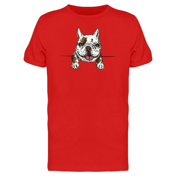 French Bulldog Tongue Out T-Shirt Men -Image by Shutterstock, Male Large