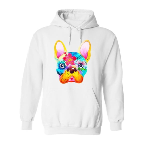 French Bulldog Tropical Hoodie Women -Image by Shutterstock, Female Small