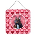 thumbnail image 1 of French Bulldog Valentines Love And Hearts Aluminium Metal Wall Or Door Hanging Prints, 1 of 1
