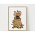 thumbnail image 1 of French Bulldog Wall Art, Festive Dog Holiday Home Decor, Dog Art, Gift For Dog Lovers, Frenchie Wall Art, Modern Wall Decor, 8x12 UNFRAMED, 1 of 2