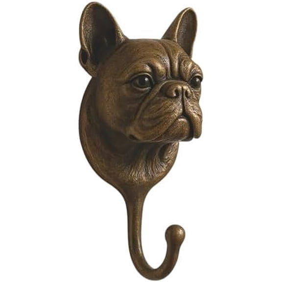 French Bulldog Wall Hook, Vintage Dog Head Wall Hook, Decorative Frenchie Key & Leash Holder, Cute Animal Wall Decor For Home, Gift For Dog Lovers