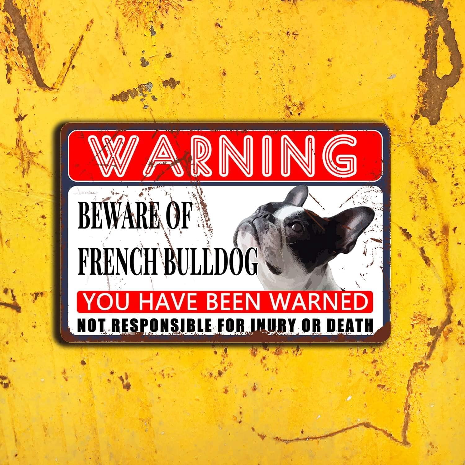 Gift Base Sottobicchiere Quadrato 9x9cm – Design Francese Bulldog Lady Con Scritta 'Beware Crazy' - 2