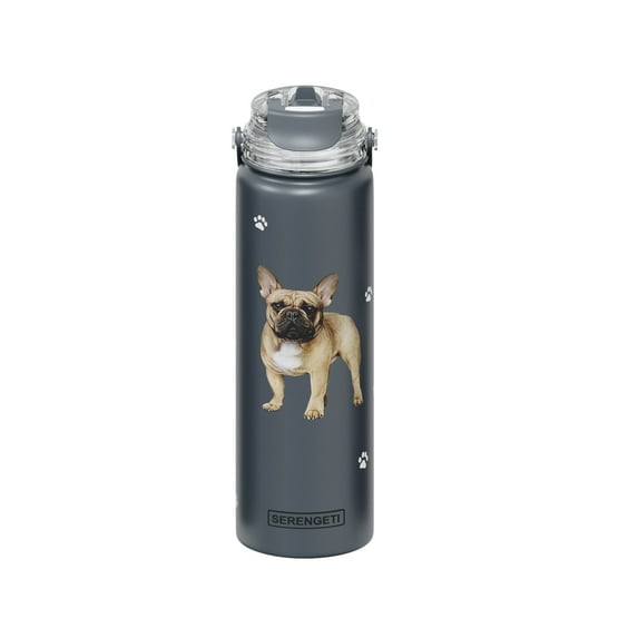 French Bulldog Water Bottle Stainless Steel Water Bottle 24 Oz. SERENGETI