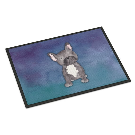 French Bulldog Watercolor Doormat 18x27