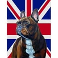 thumbnail image 1 of French Bulldog With English Union Jack British Flag Flag Canvas House Size, 1 of 1