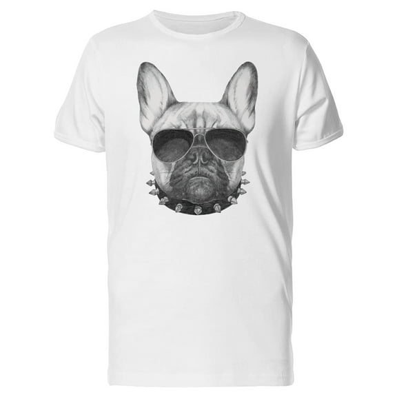 French Bulldog With Sun Glasses T-Shirt Men -Image by Shutterstock, Male XX-Large