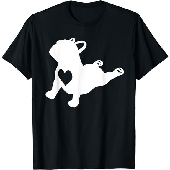 French Bulldog Yoga Pose Love Heart Frenchie Workout Gift T-Shirt
