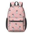 thumbnail image 1 of French Bulldog and Hearts Pink Pattern 17" School Backpacks for Teens,Waterproof Oxford Fabric,S-Shape Padded Straps for School,Travel,Hiking,Camping, 1 of 6