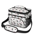 thumbnail image 1 of French Bulldog and Stars White Pattern Insulated Lunch Box for Women Men, Medium Leakproof Cooler Bag with Adjustable Strap, 10"x6.7"x8", 1 of 6