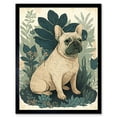 thumbnail image 1 of French Bulldog and Tropical Plants Modern Pastel Colour Boho Illustration Art Print Framed Poster Wall Decor 12x16 inch, 1 of 5