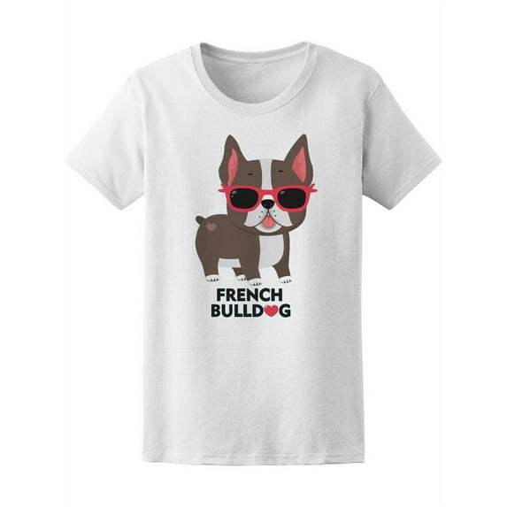 French Bulldog with Cool Sunglasses T-Shirt Women -Image by Shutterstock, Female Large