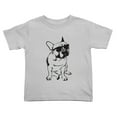 thumbnail image 1 of French Bulldog with Sunglasses Boys Short Sleeve Cute Toddler T Shirts for Boys Girls (Gray, 5/6T), 1 of 5