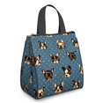 thumbnail image 1 of French Bulldogs Blue Insulated Lunch Bag for Women & Adults,Large Portable Soft Cooler Lunch Bag,Thermal Food Storage Tote with Pearl Cotton,8.66L,8.75x5.75x9.5 Inch, 1 of 6