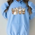 thumbnail image 1 of French Bulldogs and Coffee Hoodie Sweatshirt, 1 of 6