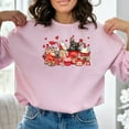 thumbnail image 1 of French Bulldogs and Coffee Valentine Sweatshirt, 1 of 8