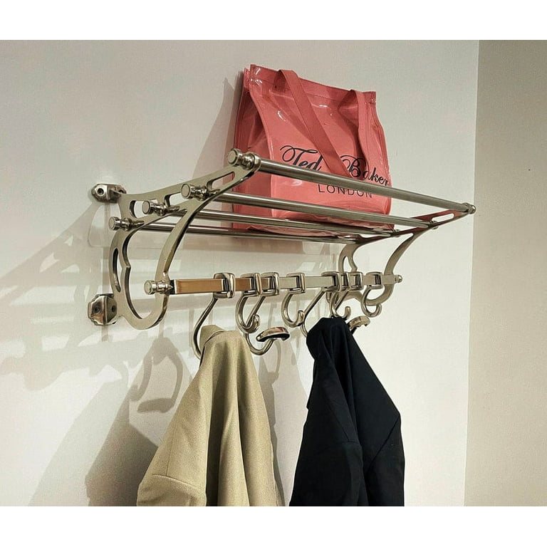French COATRACK/Luggage Rack/Train Wall Mounted Rack vintage