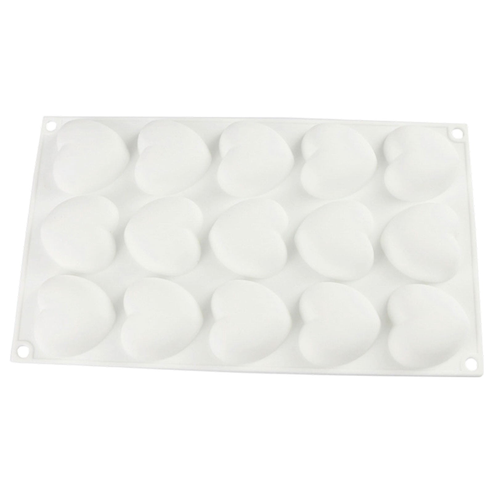 French Cake Mold, Heart Silicone Baking Mold 29.5x17x2.3cm White, 1PC ...