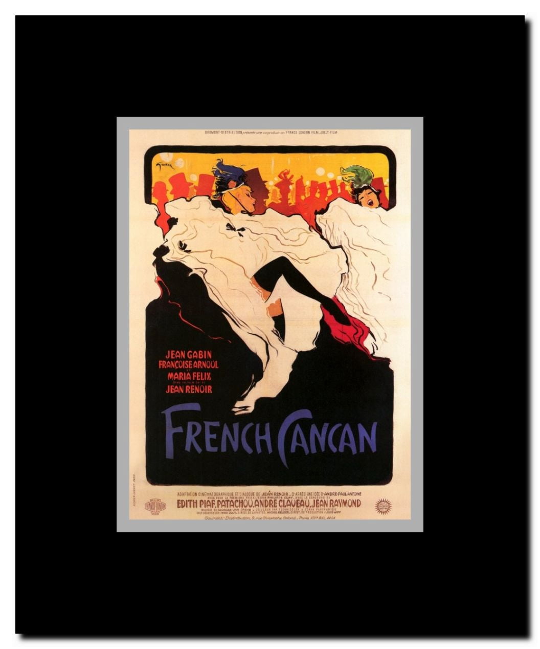 French Can-Can Framed Movie Poster