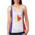 thumbnail image 1 of French Canadian Flag Juniors Burnout Racerback Tank Top Multi X-LG, 1 of 2
