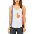 thumbnail image 1 of French Canadian Flag Juniors Flowy Side Slit Tank Top Multi LG, 1 of 2