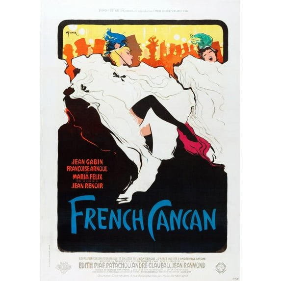 French Cancan Poster Art 1955. Movie Poster Masterprint (11 x 17)