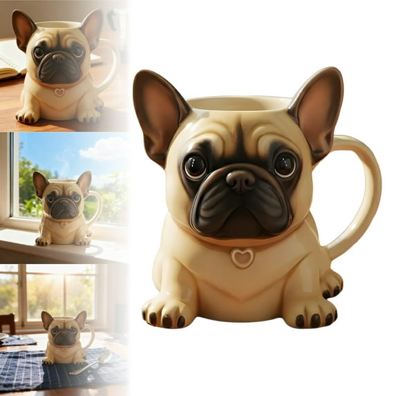 French Ceramic Mug Decorative Coffee Cup for Home & Kitchen - Unique Design and Functional Beverage Container